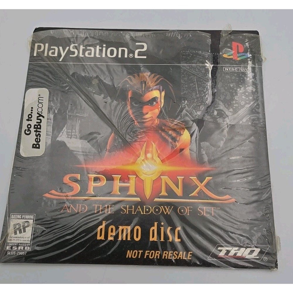 Sphinx and the Shadow of Set Sony PlayStation 2 PS2 Demo Disc Rare NIB THQ